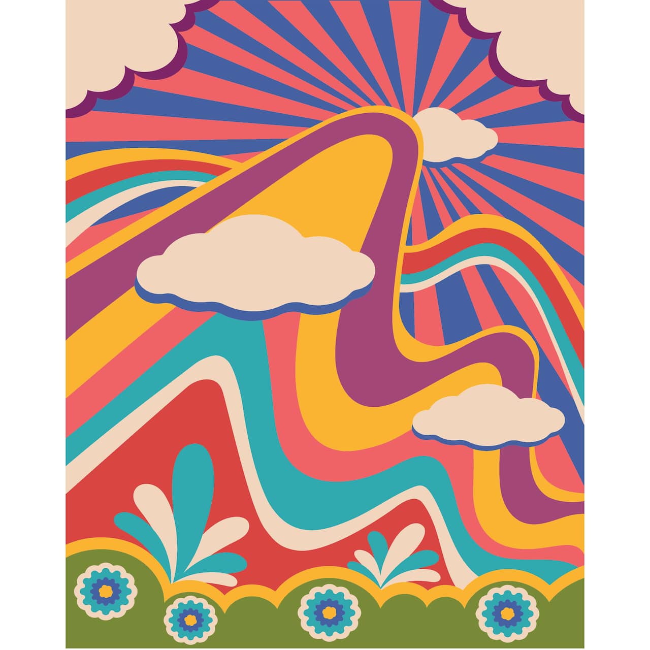 8" x 10" Groovy Sky Paint-by-Number Kit by Artist's Loft®